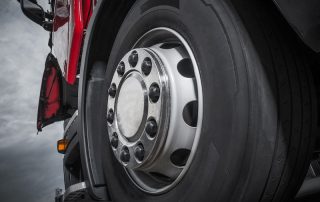 Truck chrome close-up for wheel alignment service