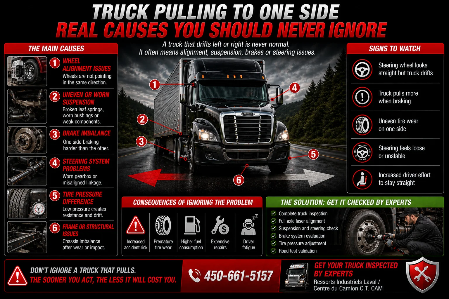 Truck Pulling to One Side While Driving Causes, Risks and Real Solutions