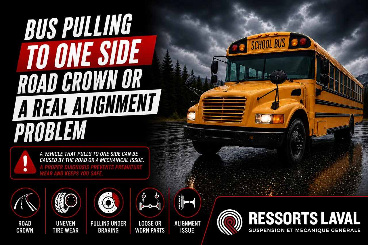 Bus Pulling to One Side: Road Crown or Alignment?